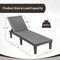 Outdoor Recliner Chaise Lounge Chair Adjustable Height 5 Position Backrest